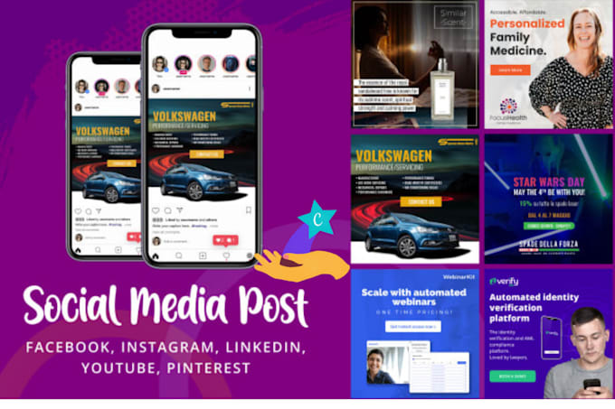 Create flyer, poster, banner, social media posts, ebook, ads in canva ...