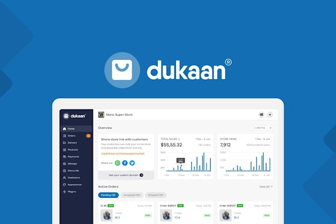 create online store or ecommerce store with dukaan premium