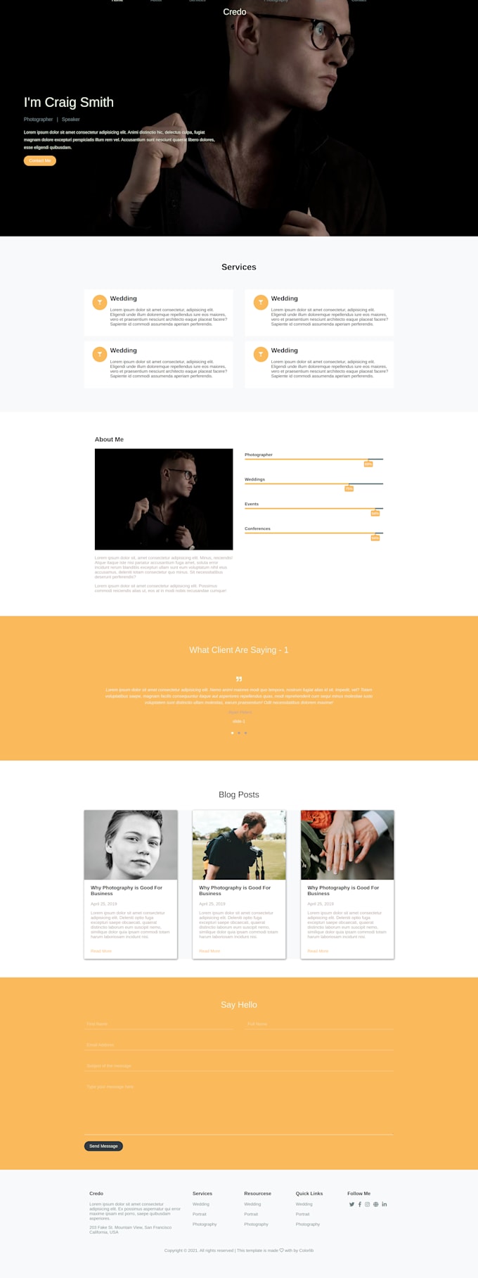 Design develop custom website using html css javascript reactjs by Web ...