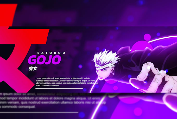 design anime style social media banners for vtubers or anime lovers