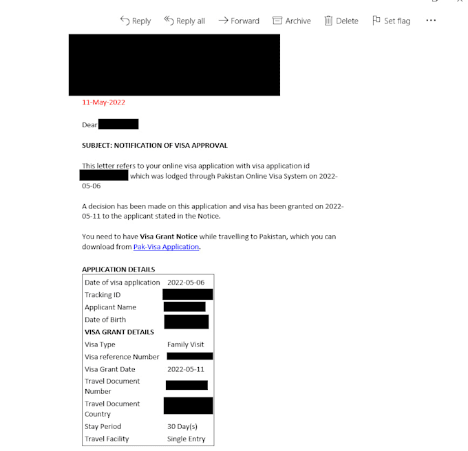 help you with pak visa and documents including notarized loi