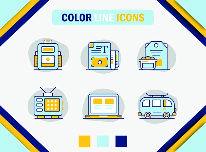 design custom icon set and icon design