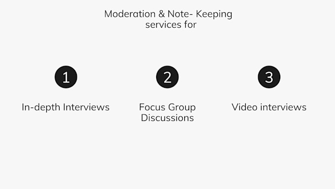 moderate focus group discussions and interviews
