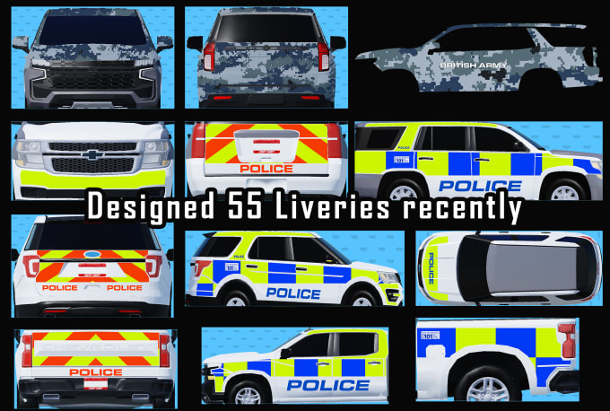 Design livery for roblox vehicles, police, ems and custom by ...