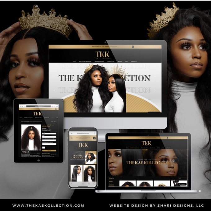 Design hair extension, hair wigs , or beauty salon website by Aqsa339 |  Fiverr