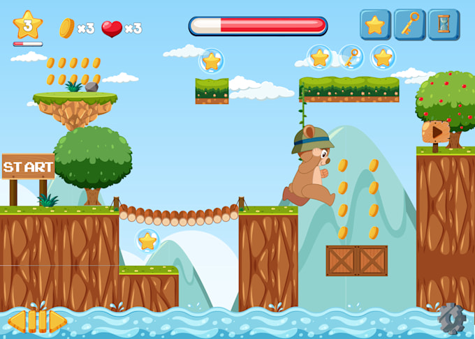 reskin unity game,  phaser game, js game ,construct game