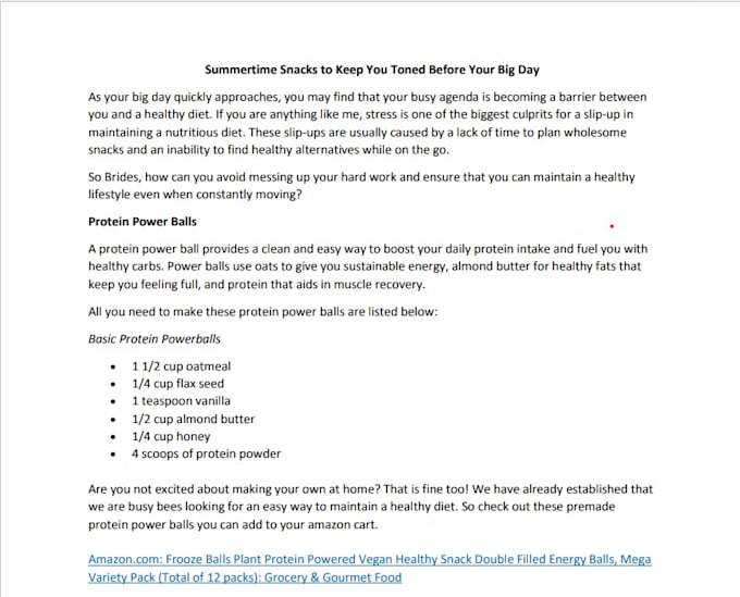 write your website content