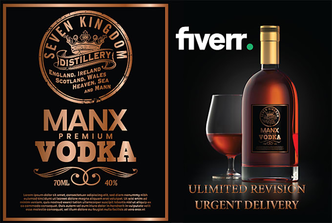 do unique bottle, tea packet, wine and pouch label design