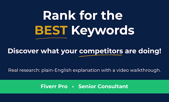 do professional SEO keyword research and competitor analysis