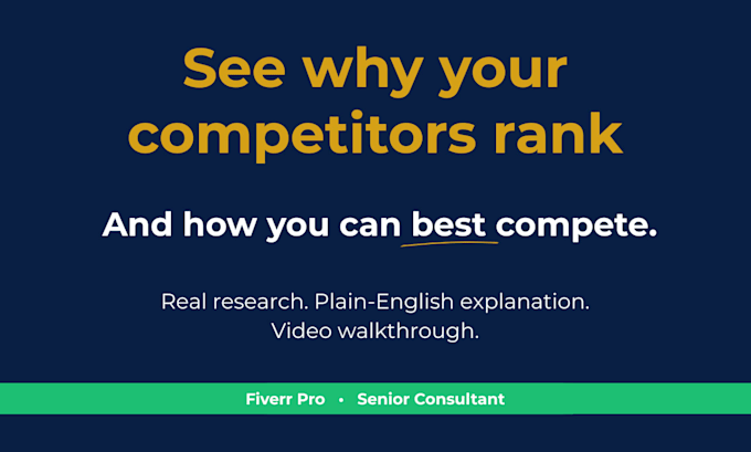 research SEO competitors and keywords to show where you can win
