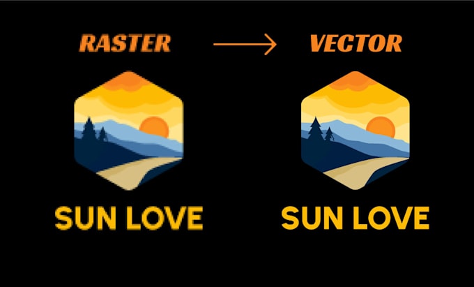 do raster to vector, vector tracing, trace logo and sketch