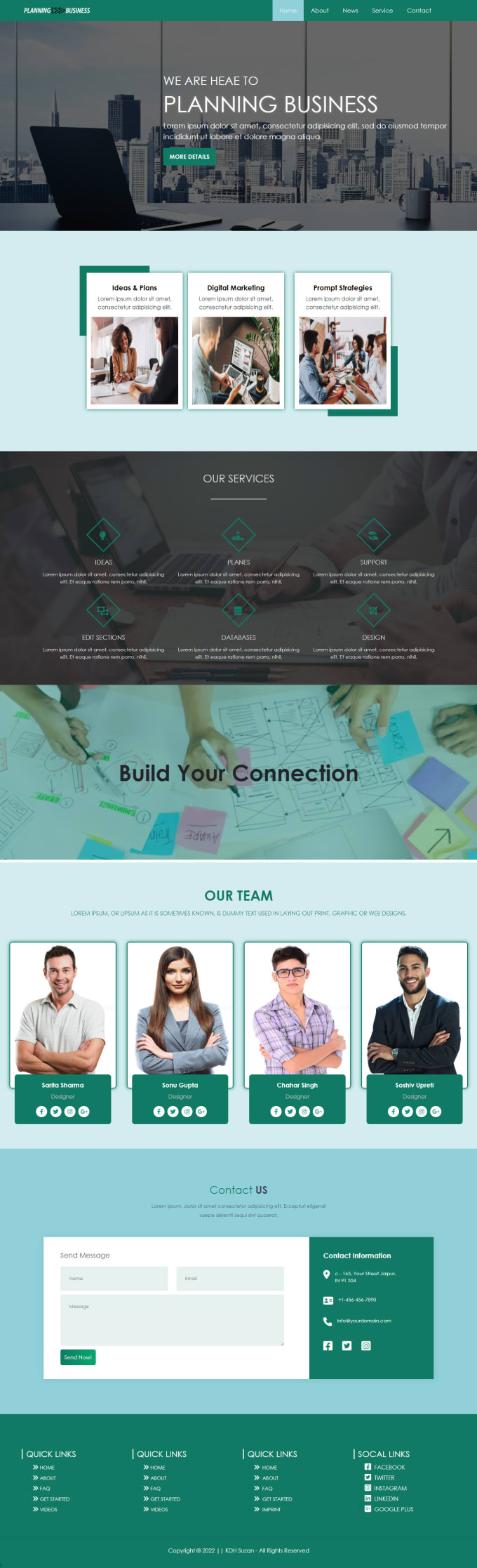 Design attractive landing page with html css by Kdhsuzan | Fiverr