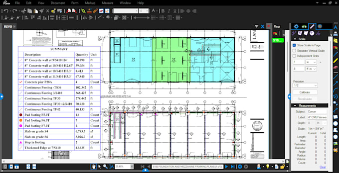 do concrete and rebar take off, cost estimation
