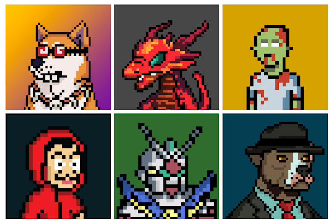 create custom nft art, nft design, nft collection, custom nft, pixel nft arts