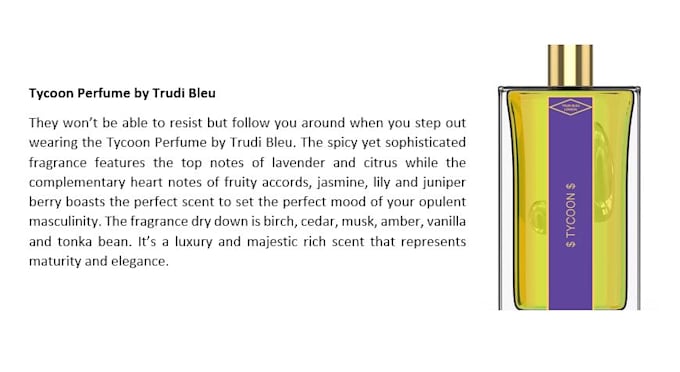 write attractive luxury perfume descriptions that sell