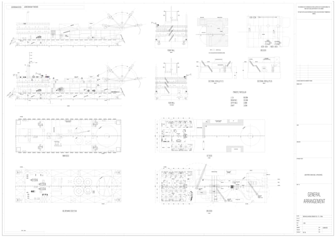 digitize and draw 2d drawing plan for ships