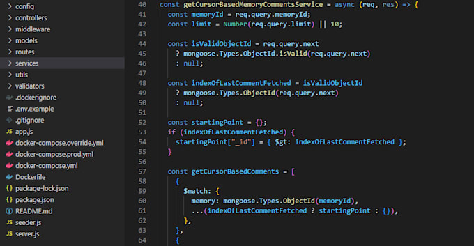 develop rest api in nodejs, aws and mongodb