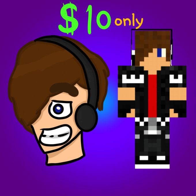 design incredible minecraft or roblox avatar for your profile picture