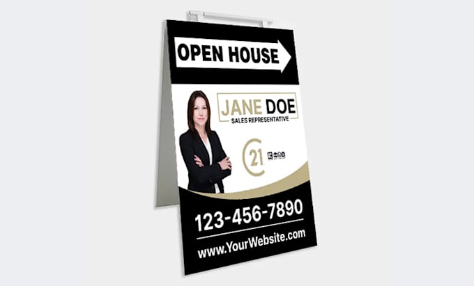 design open house yard sign