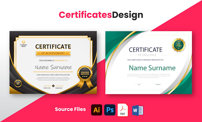 design professional resume, certificates and wedding cards