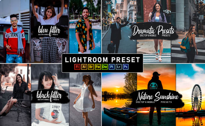 give you 60 professional lightroom filters for resale