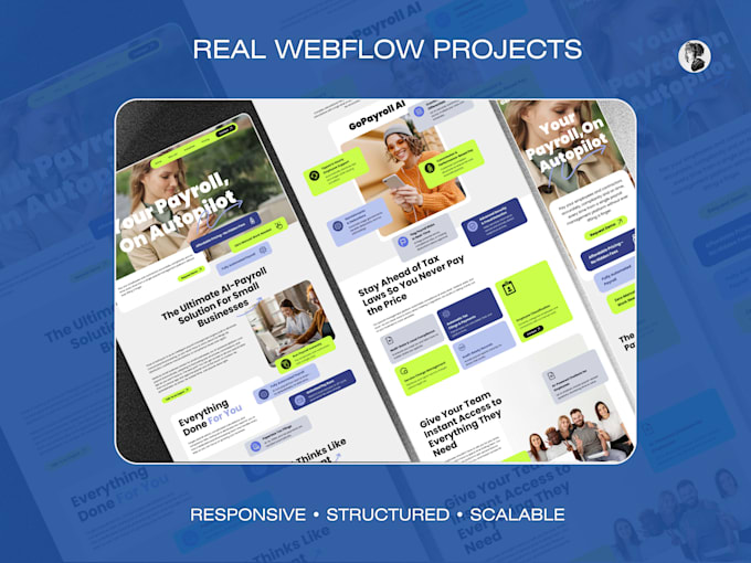 build a modern scalable webflow landing page