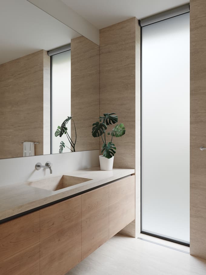 do photorealistic render for your bathroom design