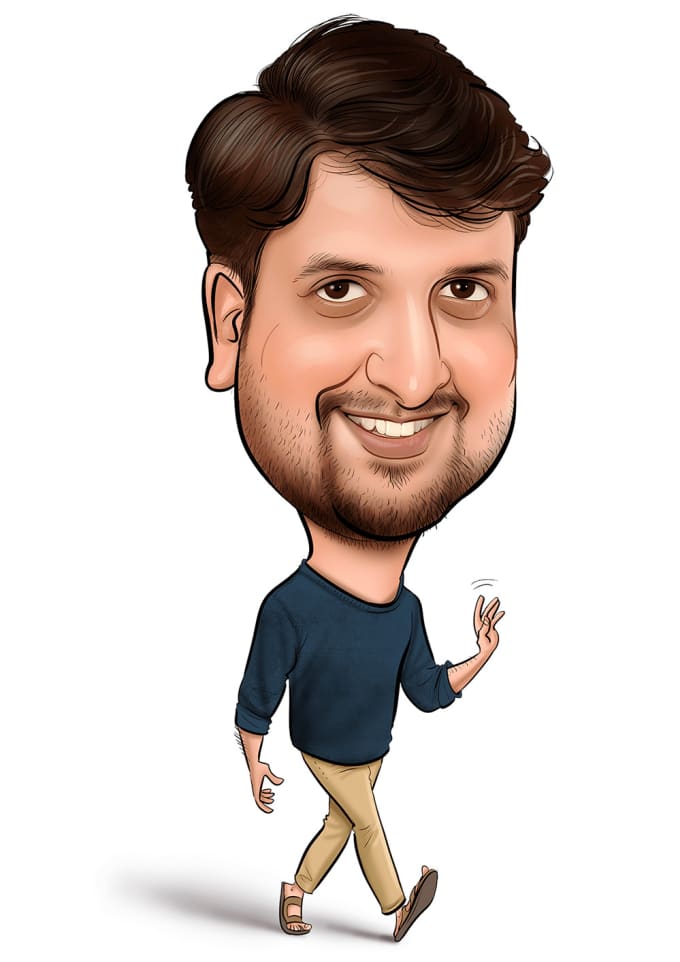 Draw a professional cartoon caricature from photo by Ciofalive Fiverr