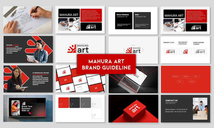 create a professional brand style guide, brand identity, and brand book