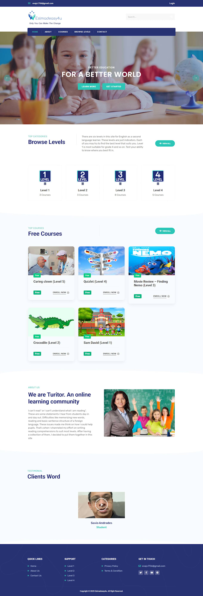 design and develop courses selling elearning website like udemy