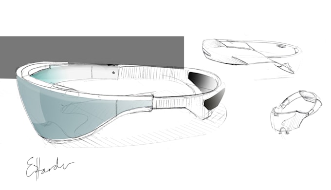develop your new industrial, product concept by sketches