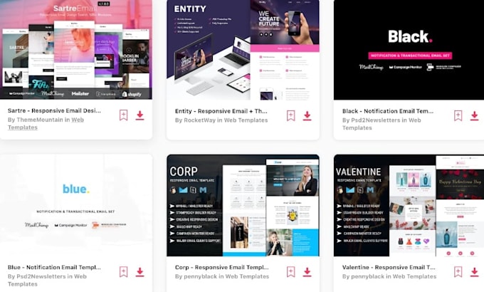 create professional responsive HTML email template and clickable email signature