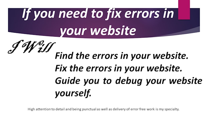 fix your website issues