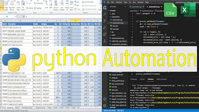 Automate your excel sheet using python by Mdnahidur | Fiverr