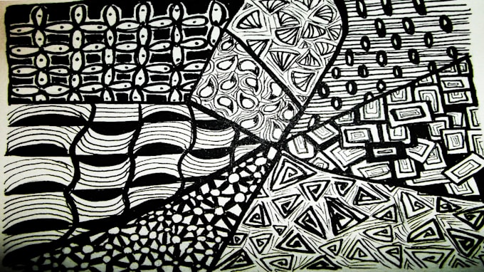 draw a custom zentangle design