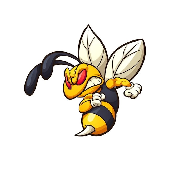 do modern and unique bee mascot logo with high quality