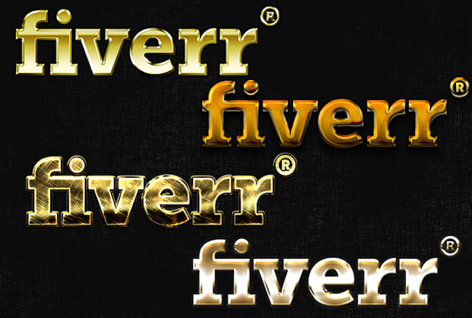 replicate your logo design in gold texture