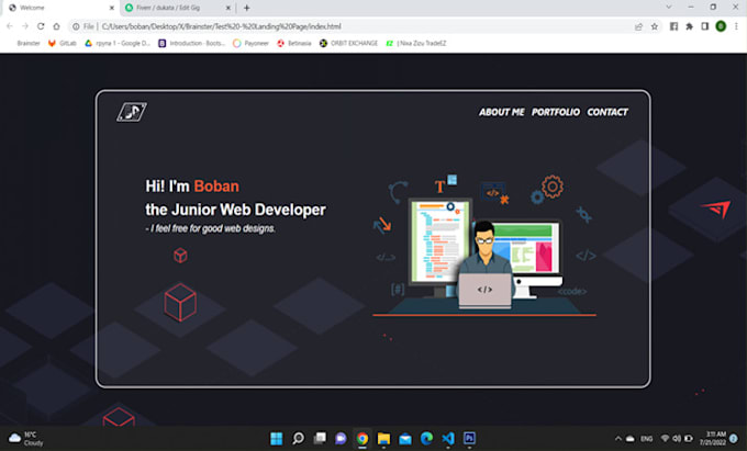 Do html and css design for your website by Dukata | Fiverr