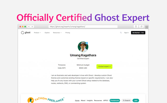 Do help consultation for your ghost cms blog website by Umang_io | Fiverr