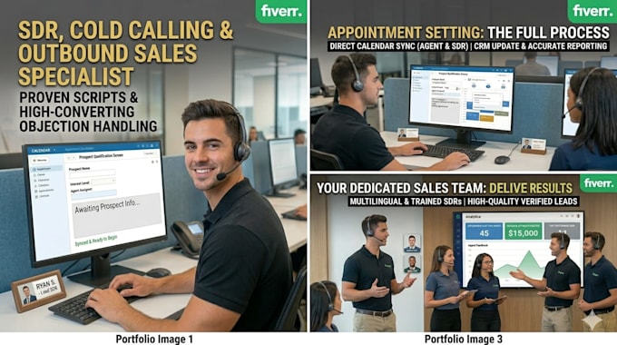 provide sdr services, cold calling, appointment setting and outbound sale