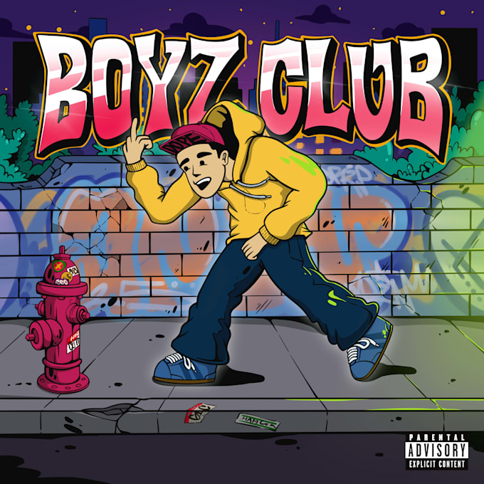 create unique cartoon style album cover or poster
