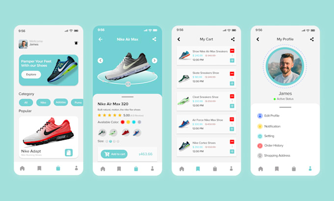 design mobile app UI UX