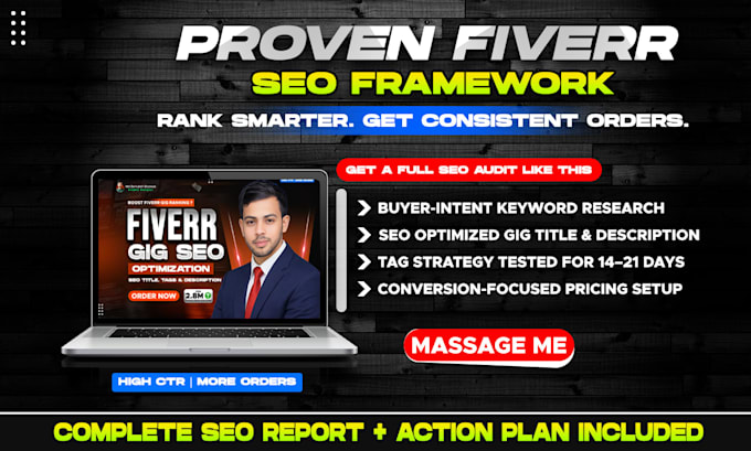 optimize your fiverr gig SEO, title, description and gig image