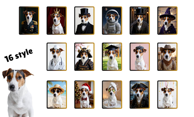 make custom dog or cat portrait from your pets