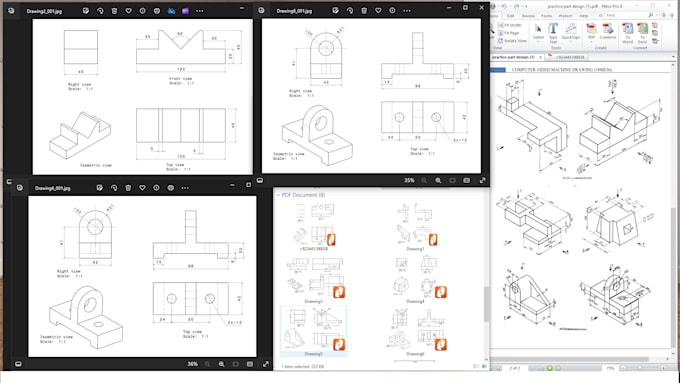 do assignment , projects in solidworks and autocad