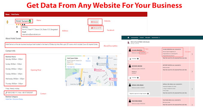 do web scraping , data extraction, data collection in 6 hours