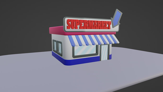 create a 3d low poly environment using blender