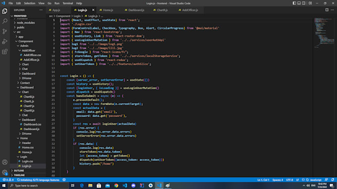 do angular, react and backend integration
