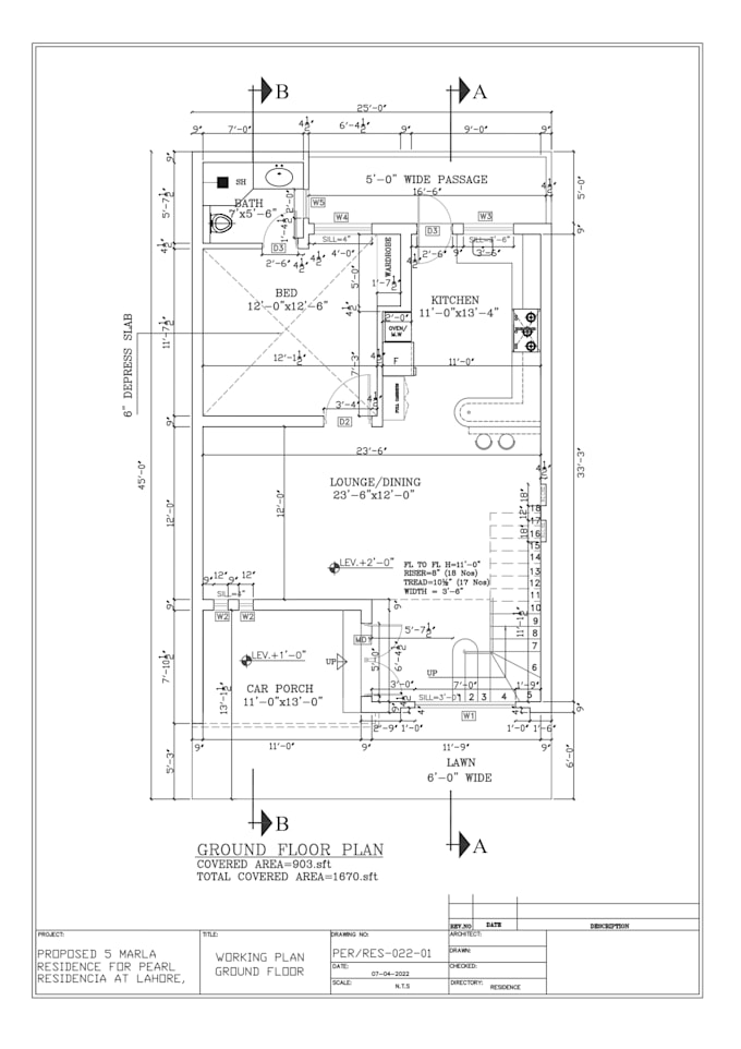 Draw 2d floor plan and architectural drawing in autocad by ...