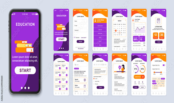 Do website ui design, dashboard, mobile app ui ux design, ui ux design ...